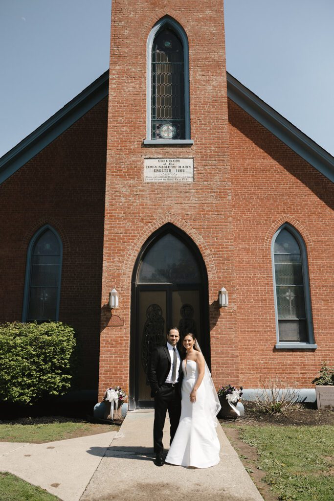 wedding ceremony at Church of the Holy Name of Mary