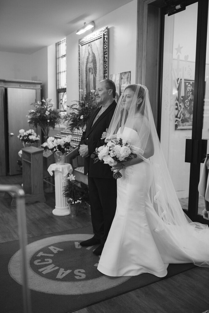 wedding ceremony at Church of the Holy Name of Mary