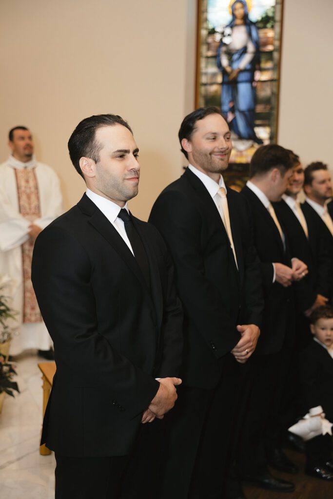 wedding ceremony at Church of the Holy Name of Mary