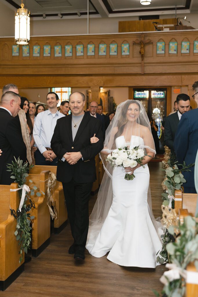 wedding ceremony at Church of the Holy Name of Mary