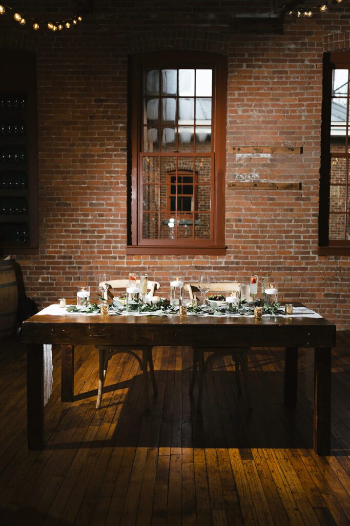 city winery wedding reception