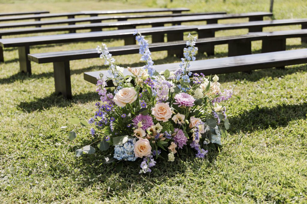 seminary hill wedding ceremony florals