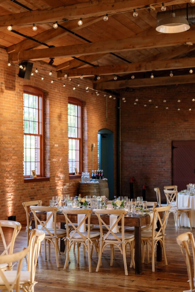 wedding reception details for wedding at city winery nyc
