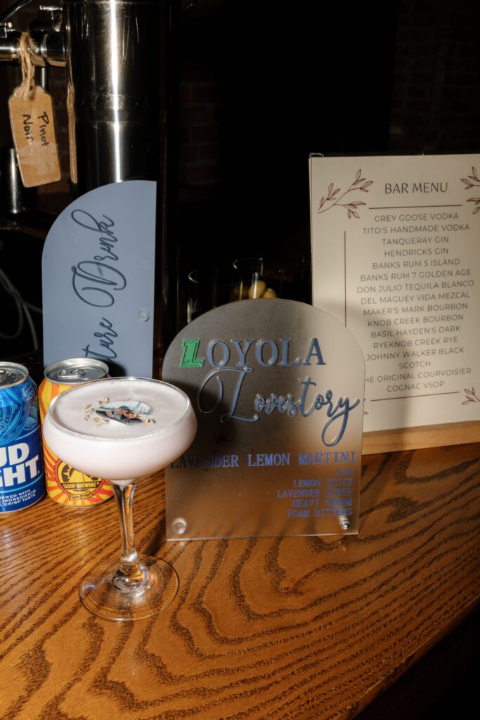 wedding reception details for wedding at city winery nyc
