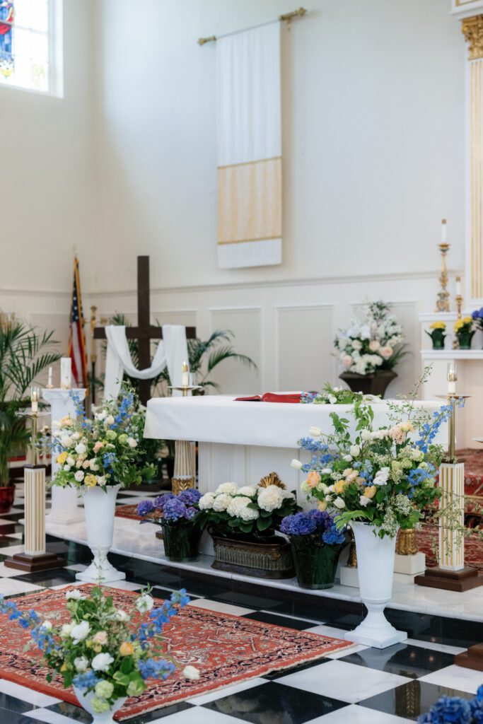 wedding ceremony at St. Gabriel The Archangel Roman Catholic Church