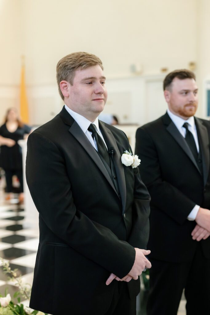 wedding ceremony at St. Gabriel The Archangel Roman Catholic Church