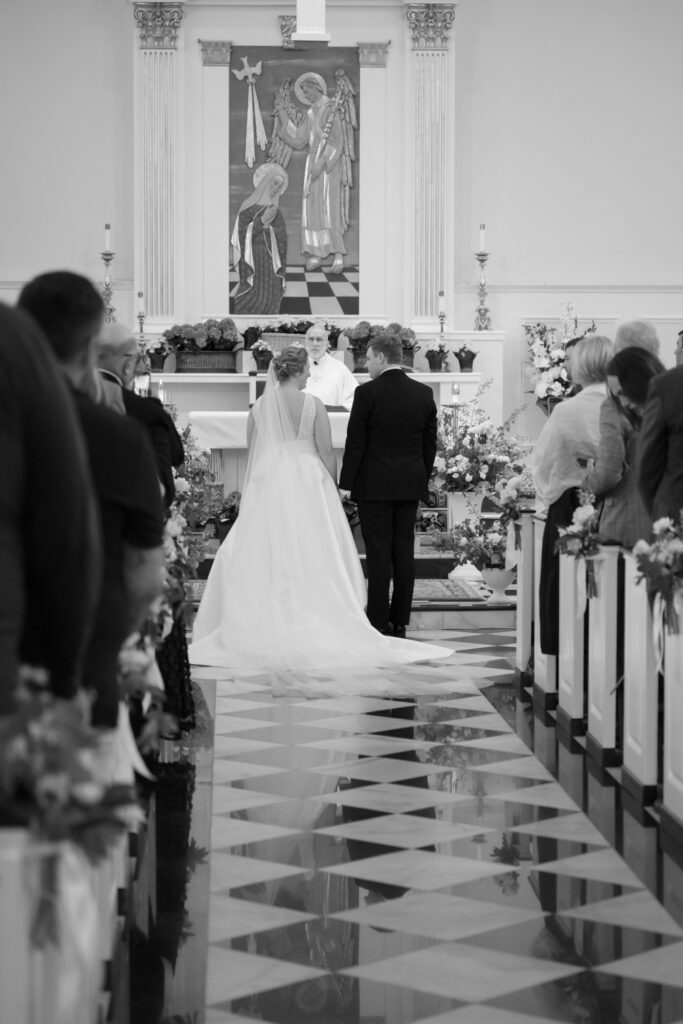 wedding ceremony at St. Gabriel The Archangel Roman Catholic Church