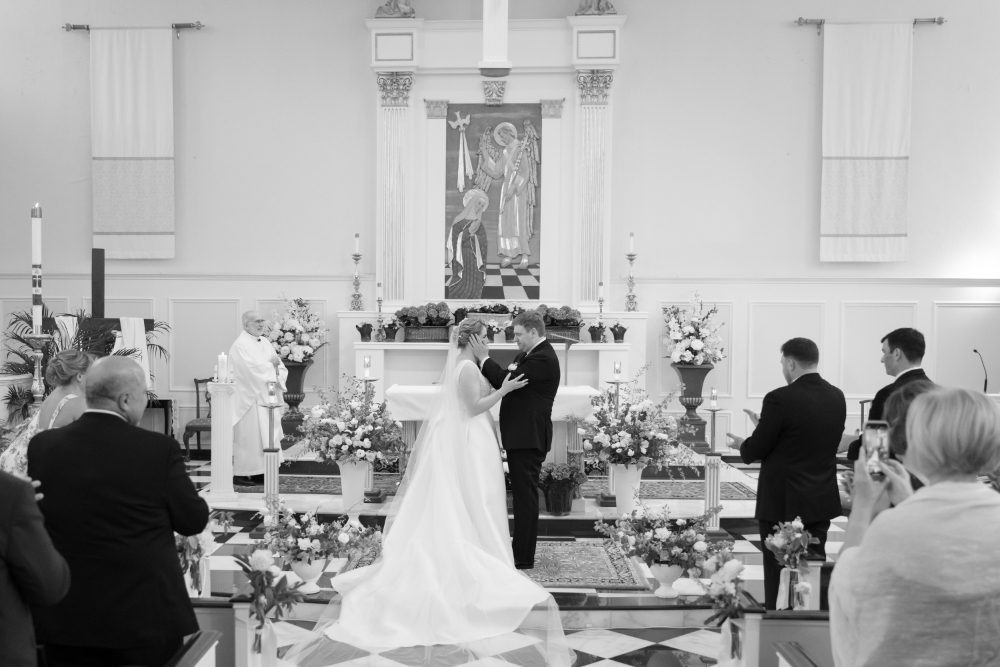wedding ceremony at St. Gabriel The Archangel Roman Catholic Church