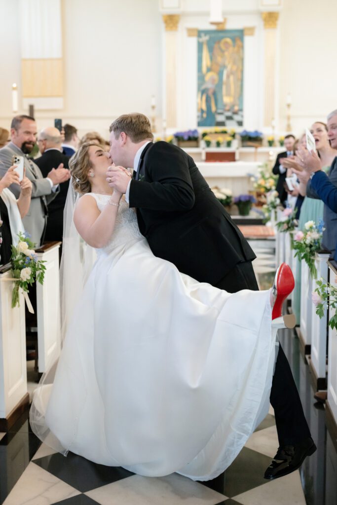 wedding ceremony at St. Gabriel The Archangel Roman Catholic Church