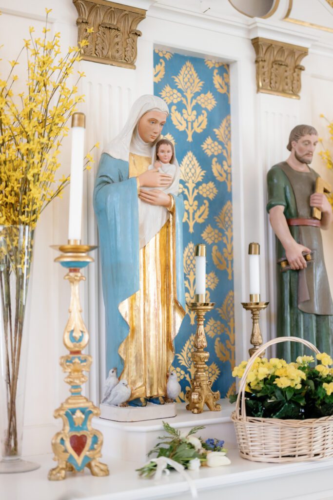 wedding ceremony at St. Gabriel The Archangel Roman Catholic Church