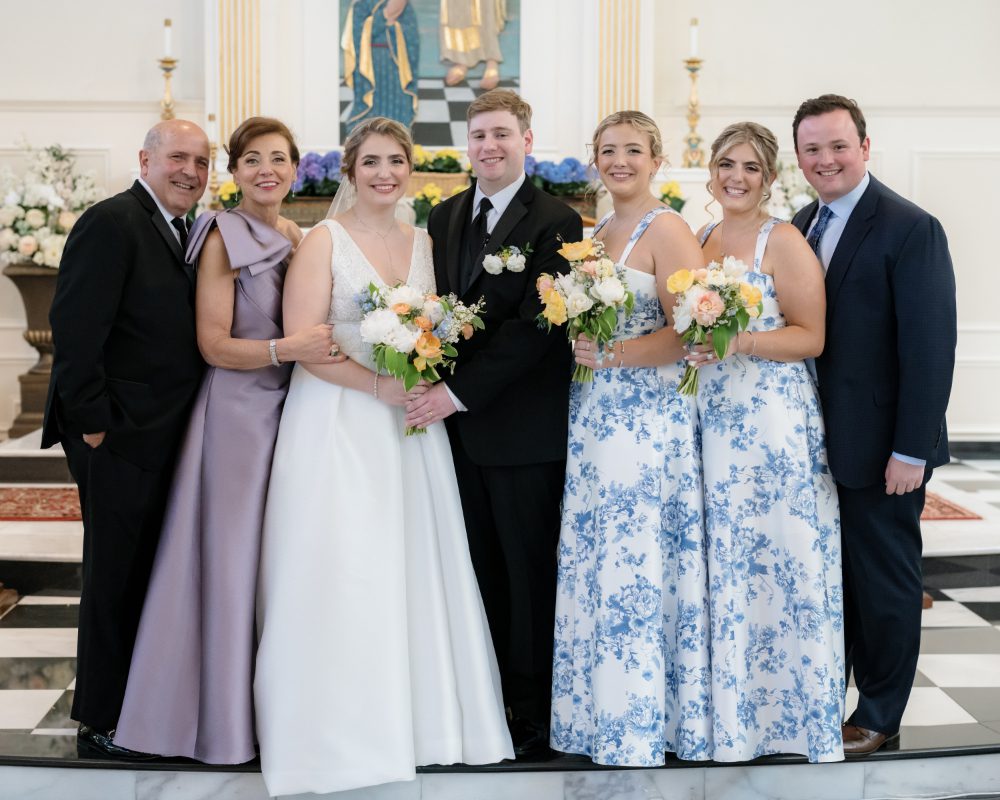 wedding ceremony at St. Gabriel The Archangel Roman Catholic Church