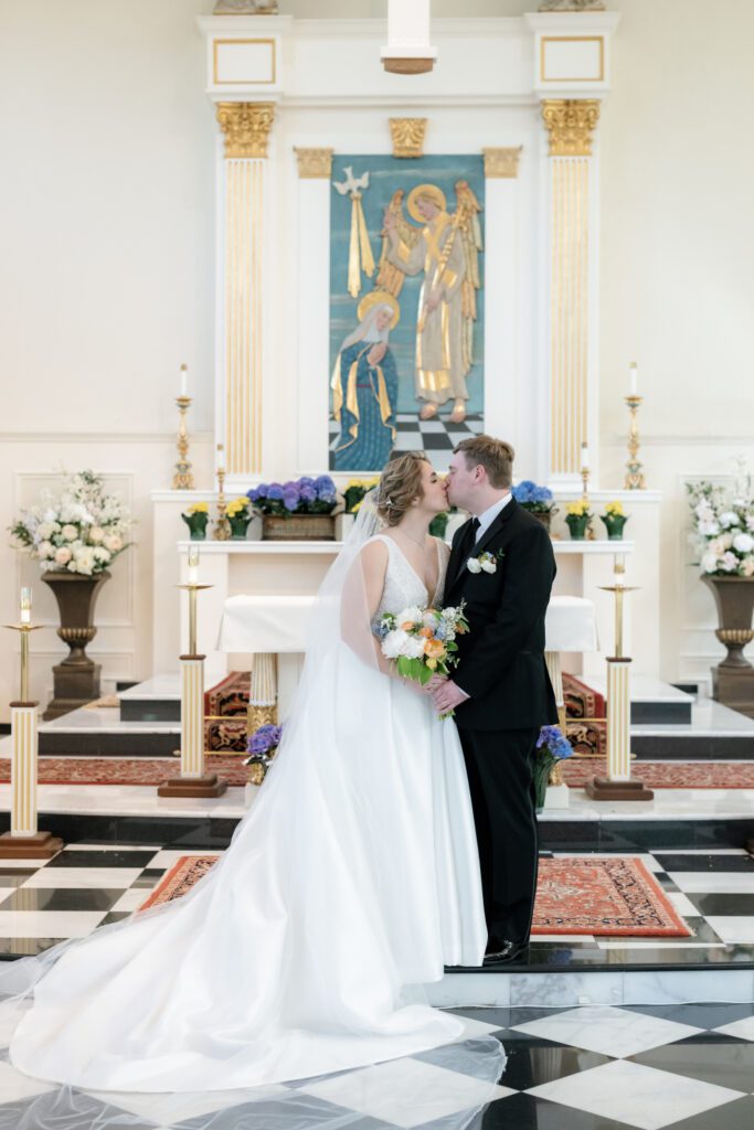 wedding ceremony at St. Gabriel The Archangel Roman Catholic Church