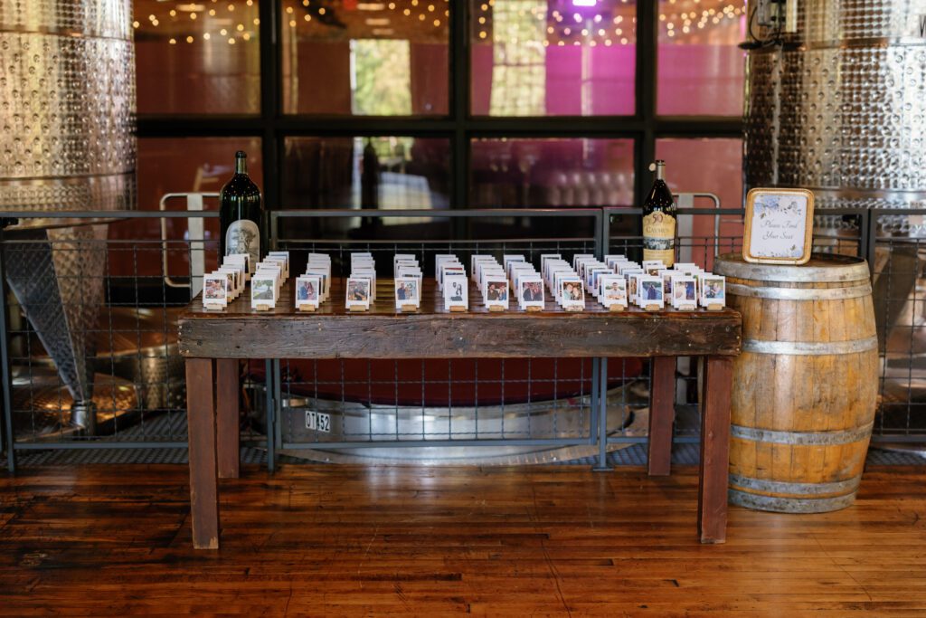 wedding reception details for wedding at city winery nyc
