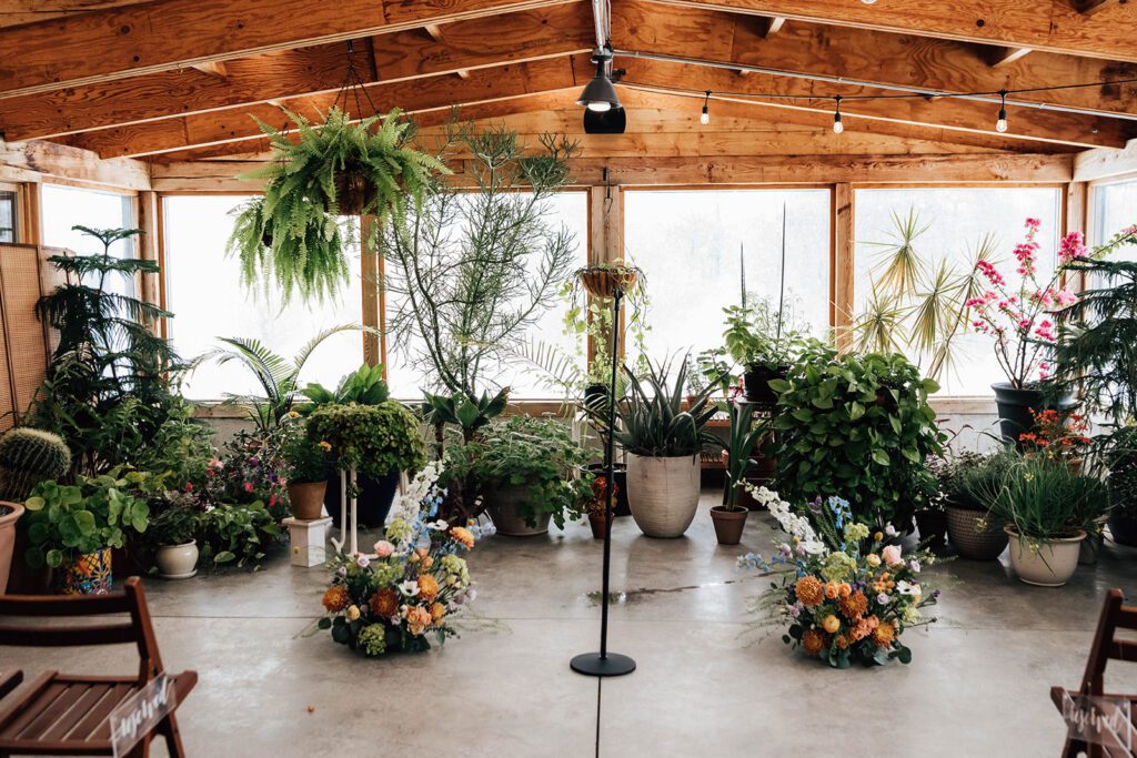 Wedding ceremony decor at The Arnold House.