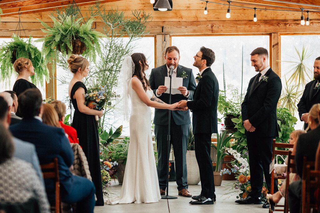 Wedding ceremony at The Arnold House.