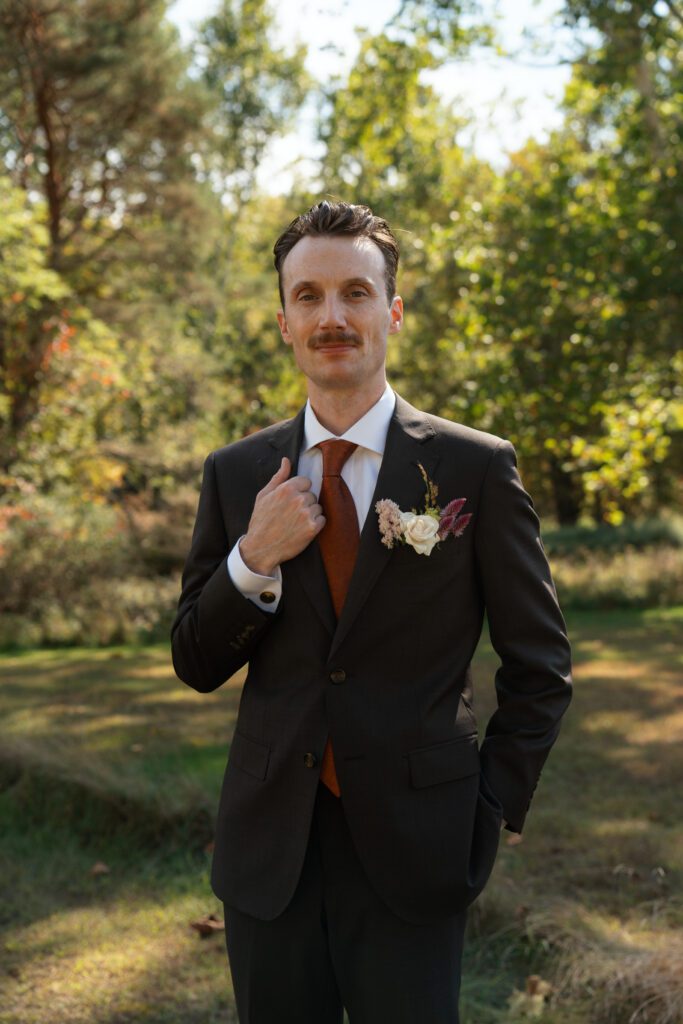 bride and groom outdoor portraits for their north branch inn wedding in the catskills