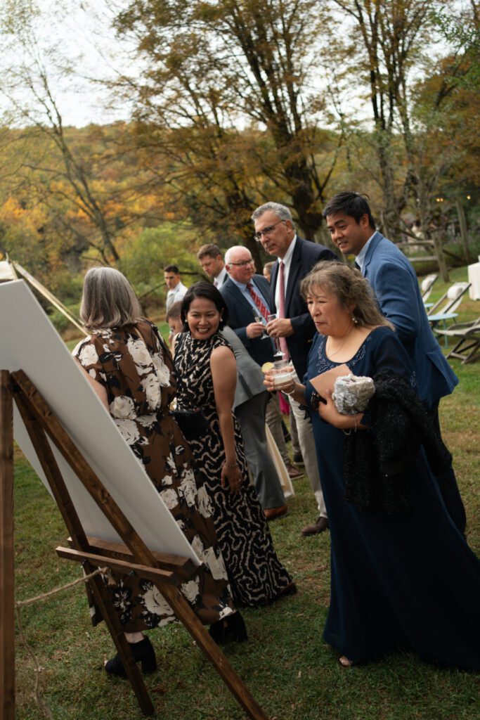 cocktail hour on the north branch inn lawn
