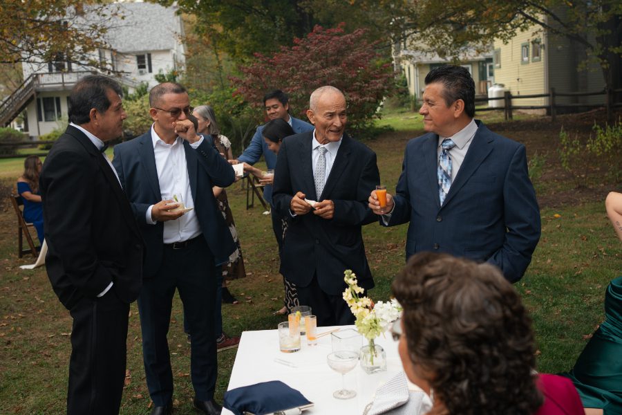 cocktail hour on the north branch inn lawn