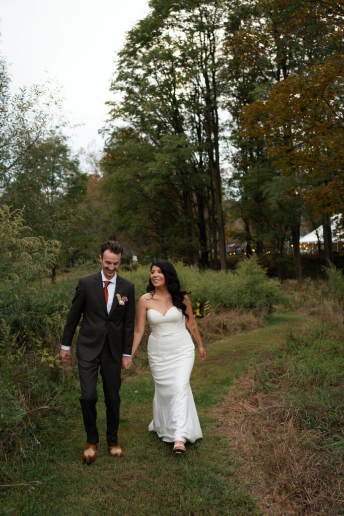 golden hour portraits for north branch inn wedding