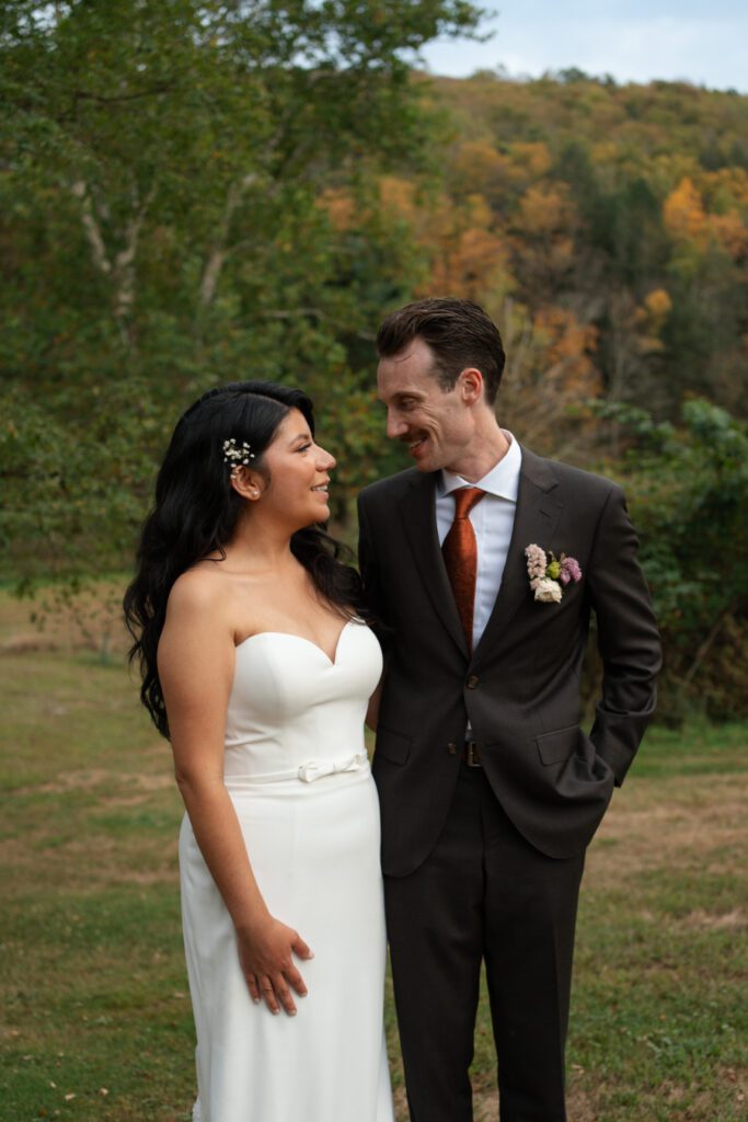 golden hour portraits for north branch inn wedding