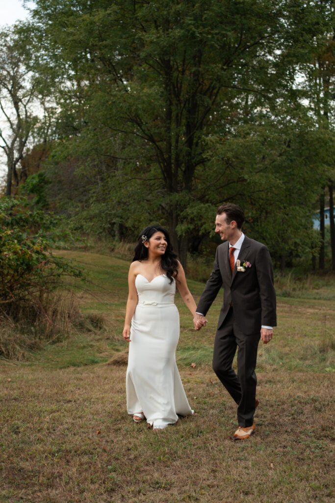 golden hour portraits for north branch inn wedding