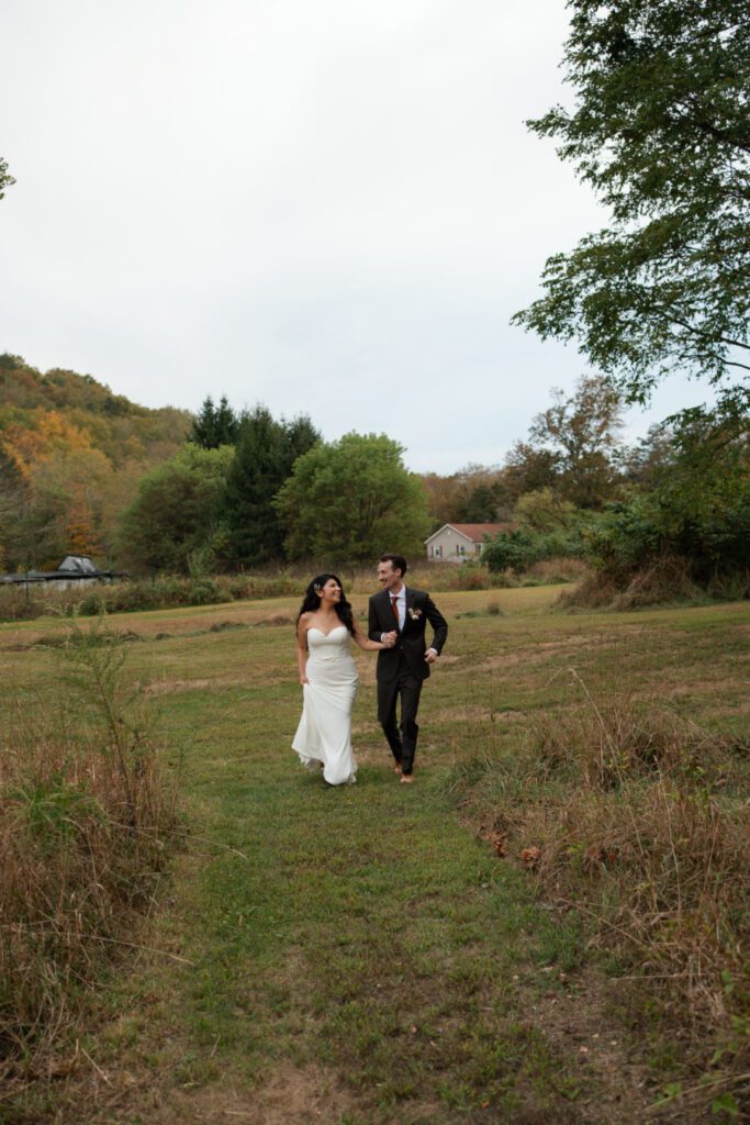 golden hour portraits for north branch inn wedding