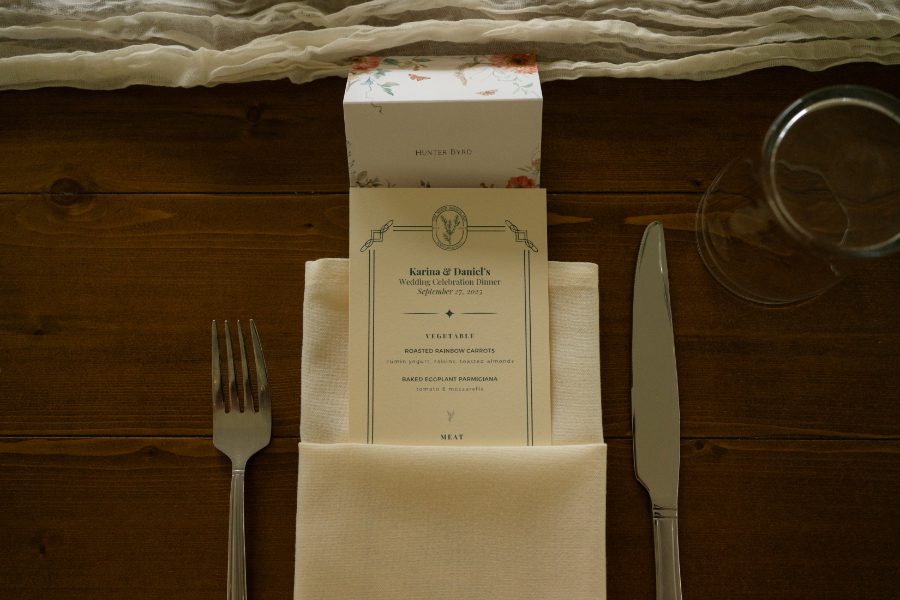 wedding reception decor details for tented fall wedding at north branch inn