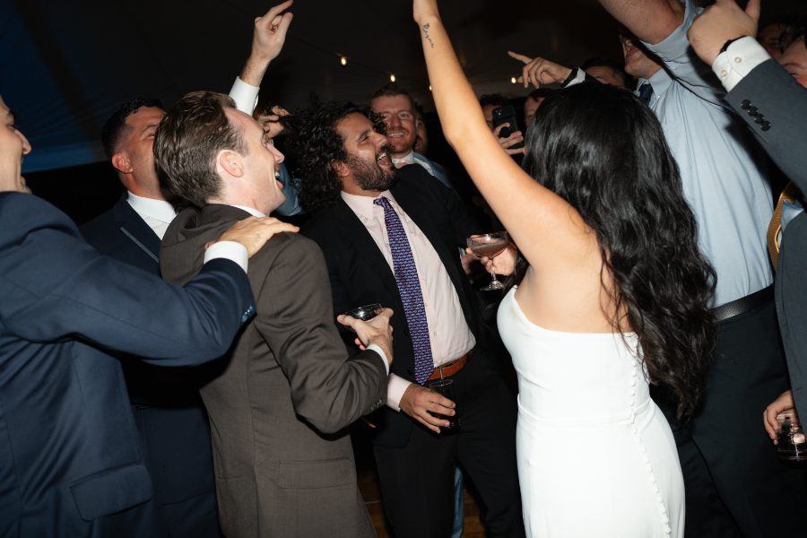 tented fall wedding reception at north branch inn