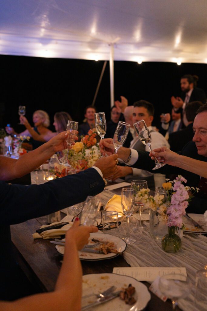 tented fall wedding reception at north branch inn