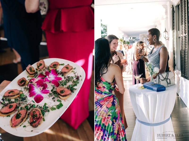 cocktail hour wrap around porch lounsbury house wedding